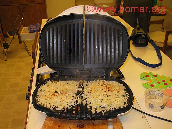 hash browns cooking