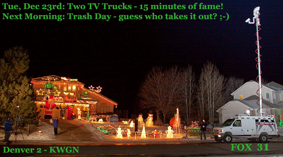 christmas two TV trucks