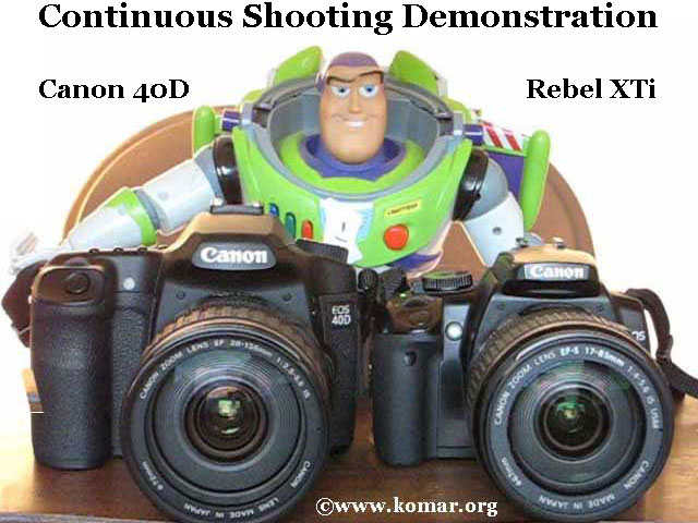 canon 40d rebel xti shooting sound