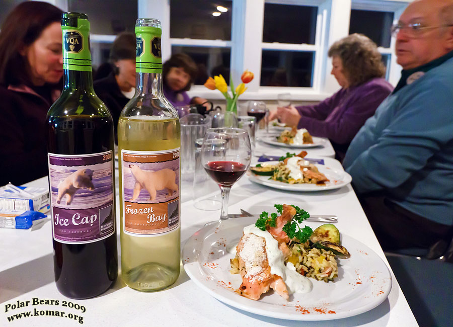 churchill polar bear tundra lodge food wine closeup