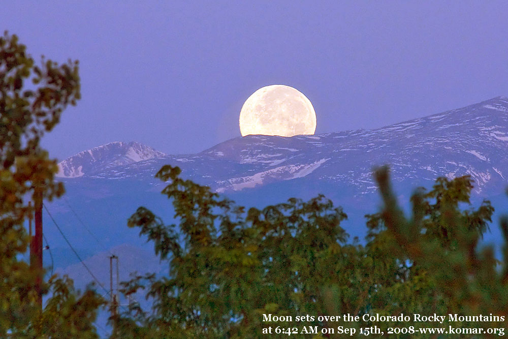 Colorado Rocky Moonset