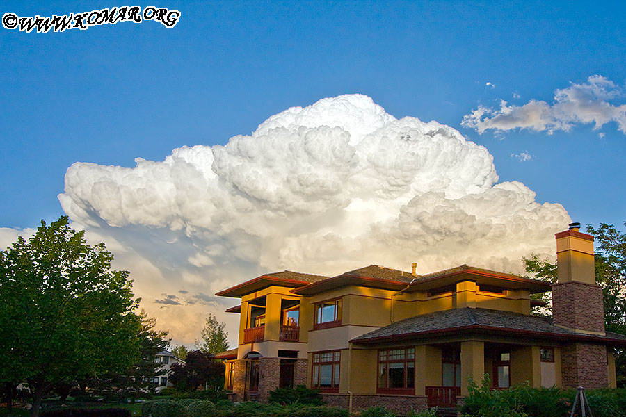 crazy clouds neighbors house