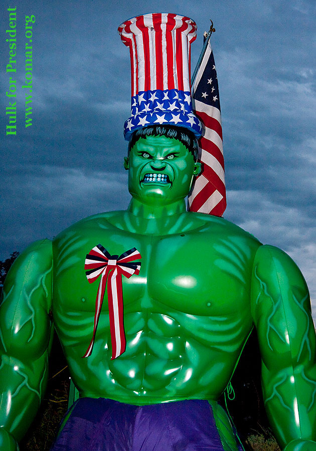 hulk for president back yard