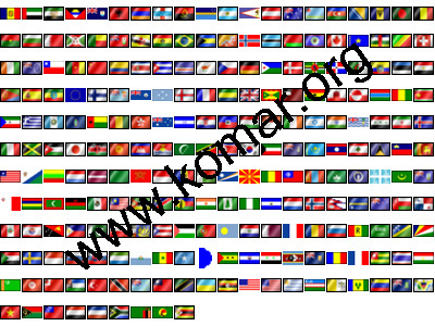 World Flags in two-letter country code order. world flags