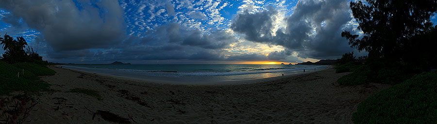 kailua beach hawaii panoramic