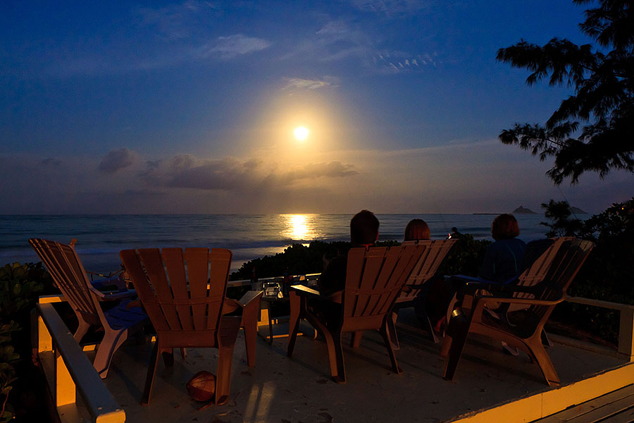kailua hawaii moonrise