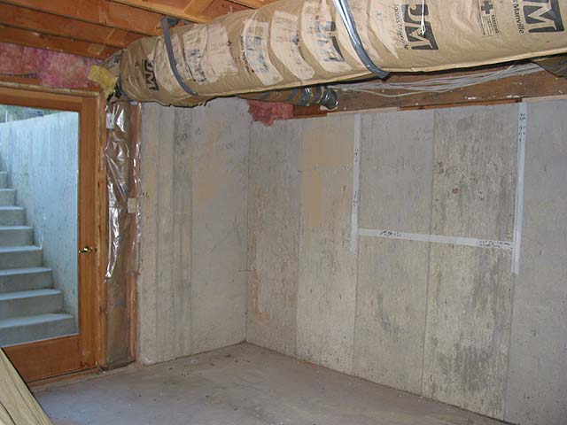 cutting concrete basement walls