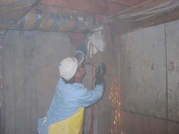 cutting concrete walls