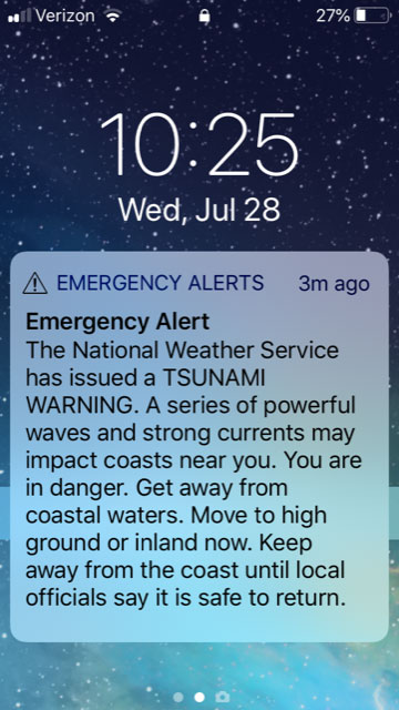Tsunami Warning!