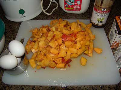 cut peaches