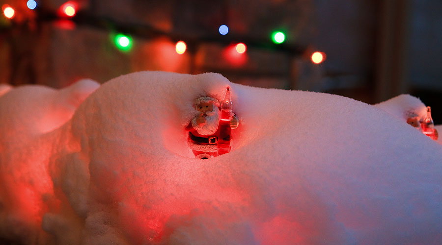 christmas santa bubble lights