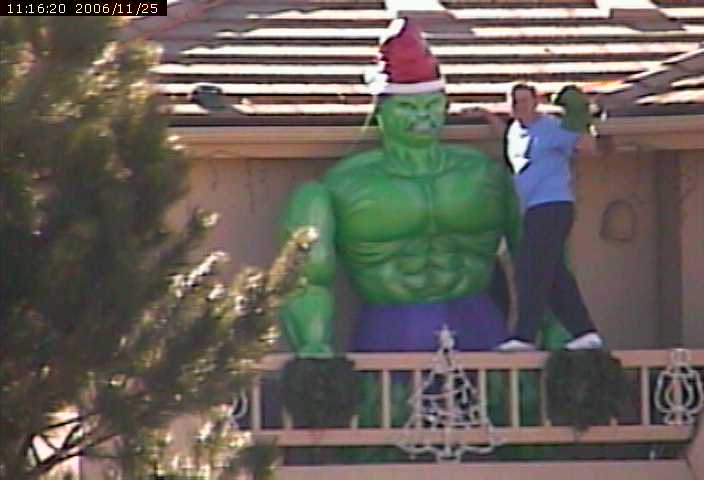 hulk santa hat