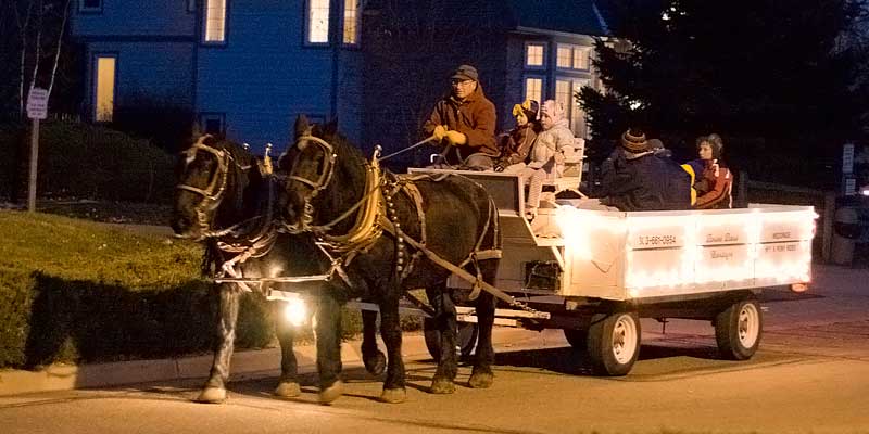 christmas horse sleigh