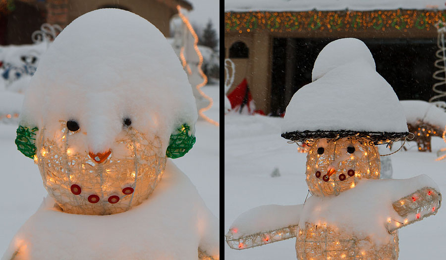 christmas snow foot