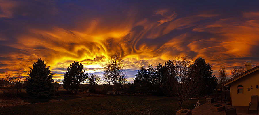 christmas sunset panoramic