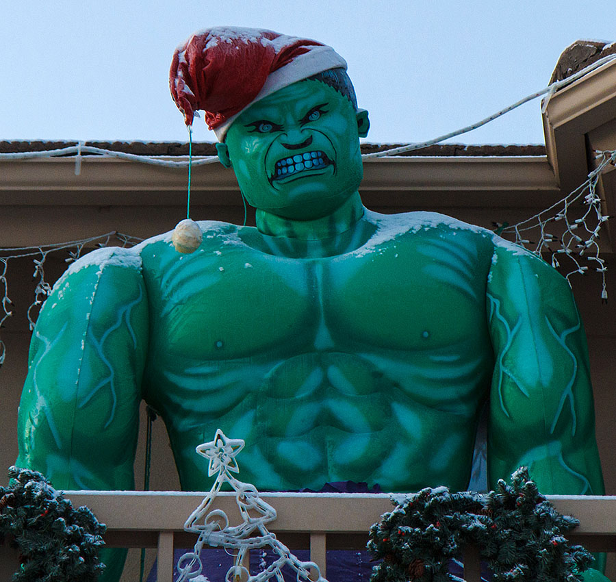 christmas first snow hulk