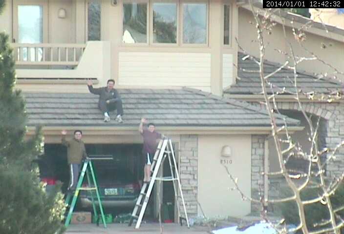 christmas takedown house garage