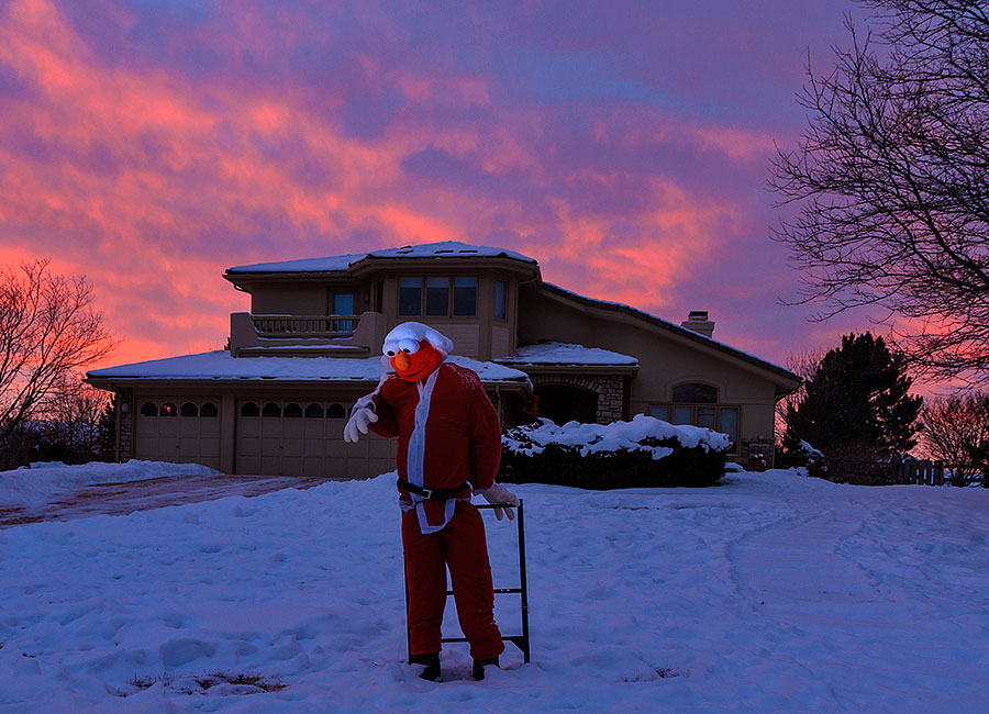 christmas santa elmo sunrise