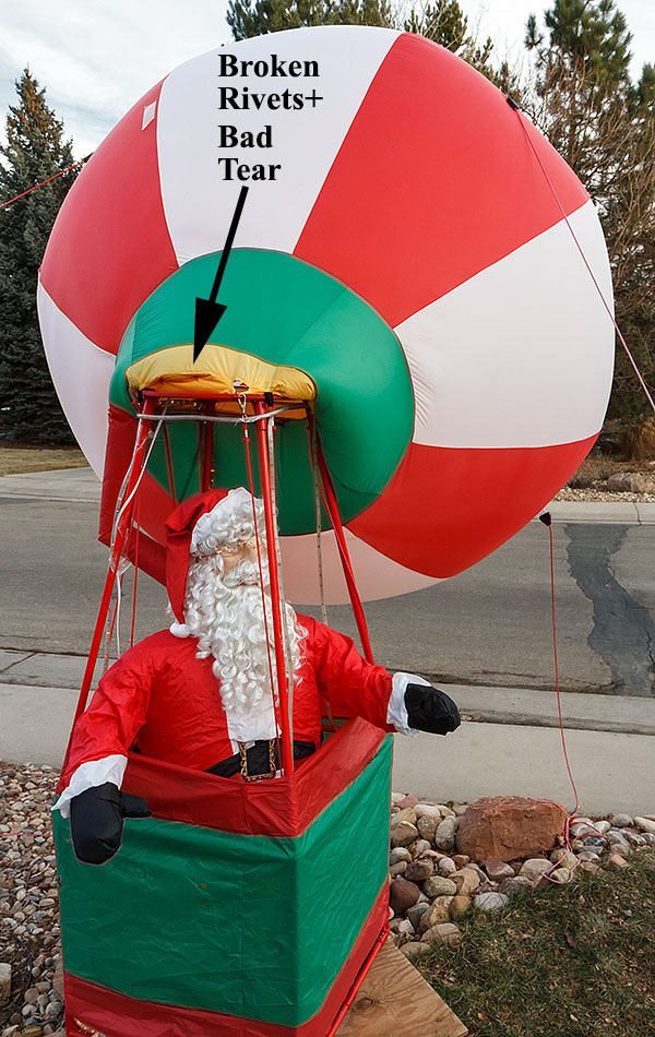 santa balloon broken