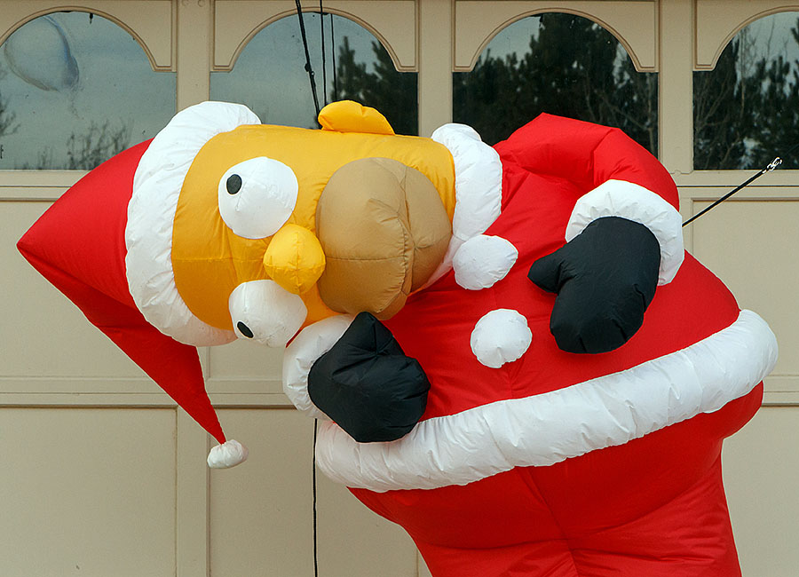 santa balloon homer sad