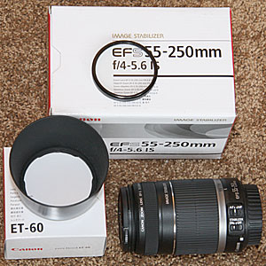 canon 55-250 box