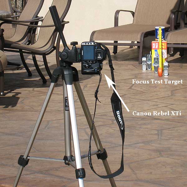 back focus test setup