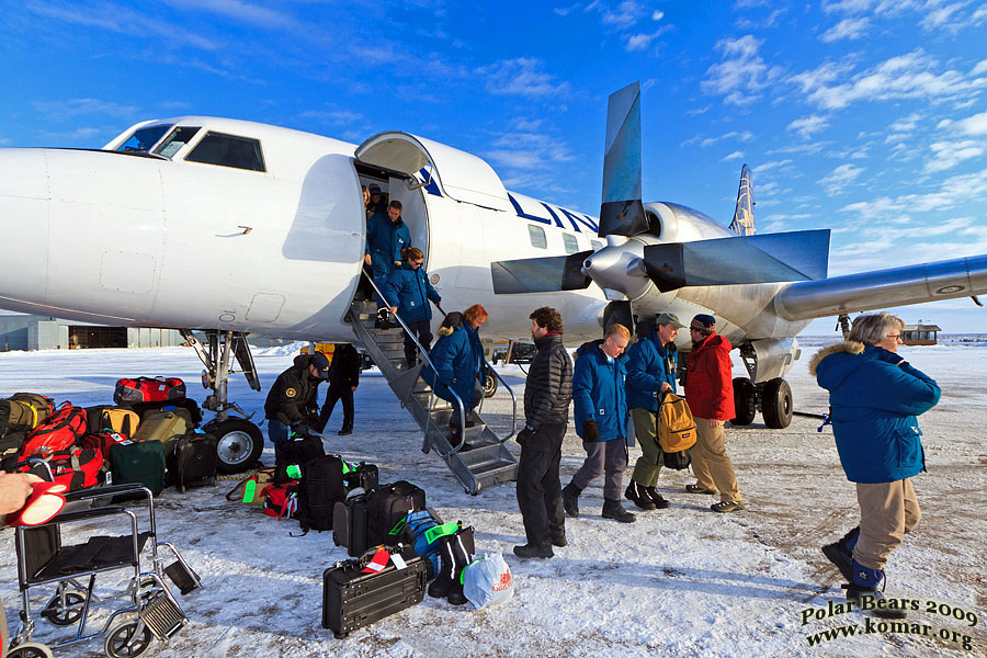 churchill canada charter flight disembark