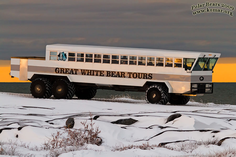 churchill polar rover sunset