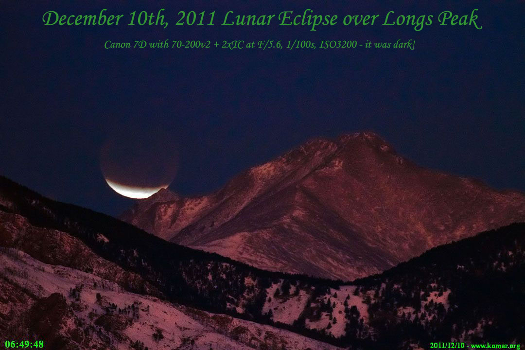 lunar eclipse colorado rockies