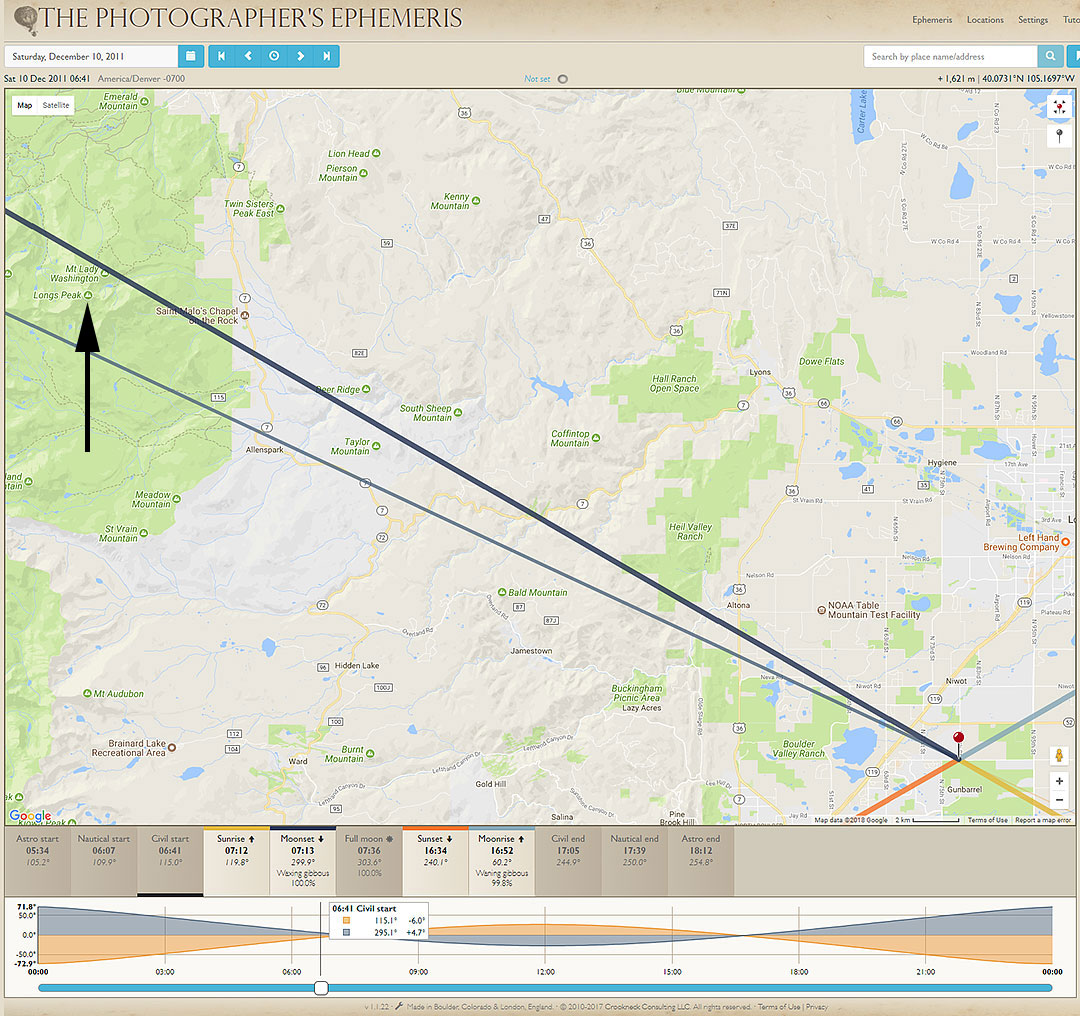 2011 lunar eclipse colorado rockies longs peak tpe