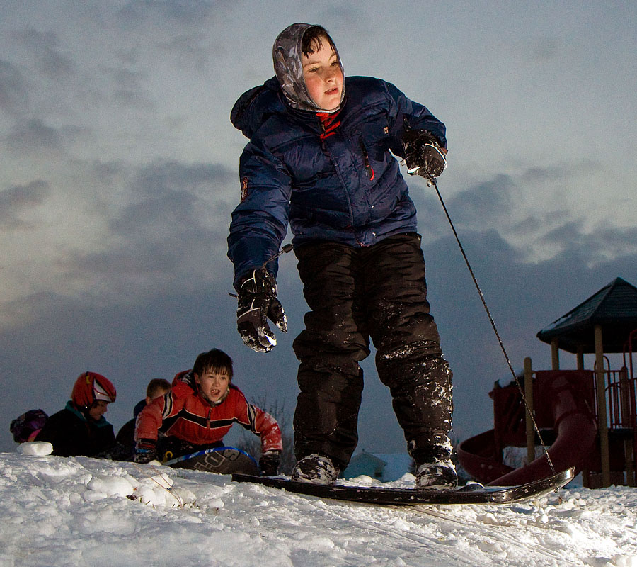 sledding a