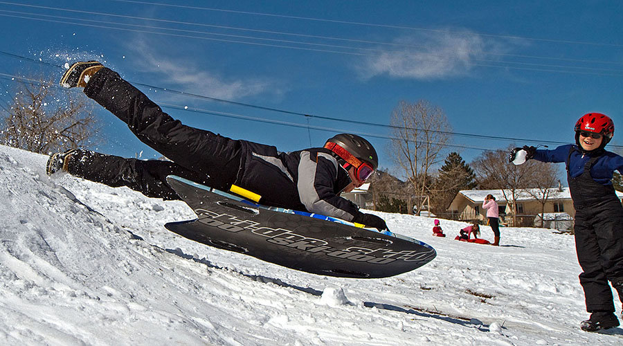 sledding a