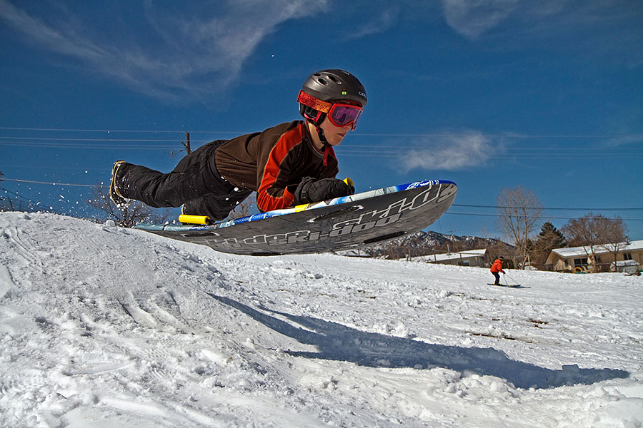 sledding f