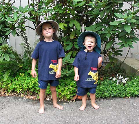 The Boys ready for their africa safari