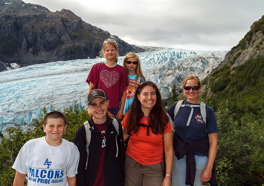 harding icefield hike halfway