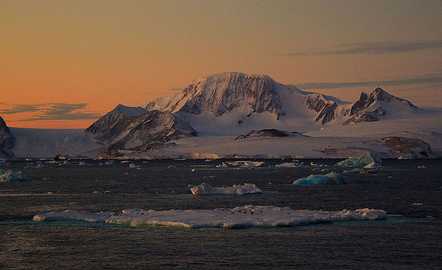 antarctica travel sunrise