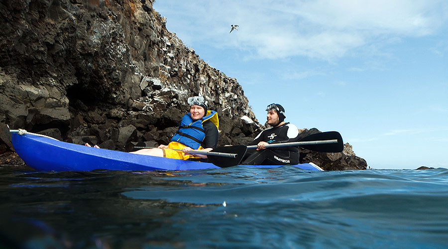 galapagos islands sea kayaking