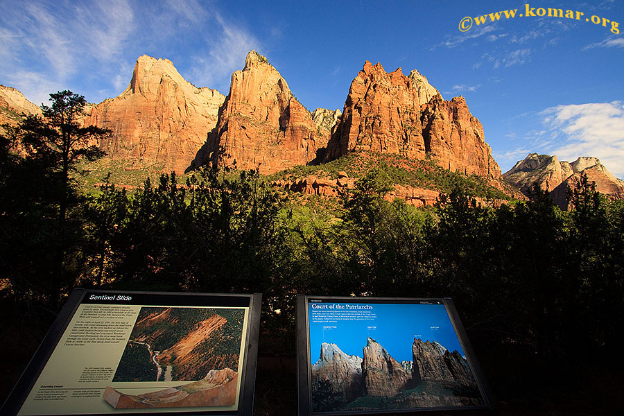 court of the patriarchs zion canyon utah