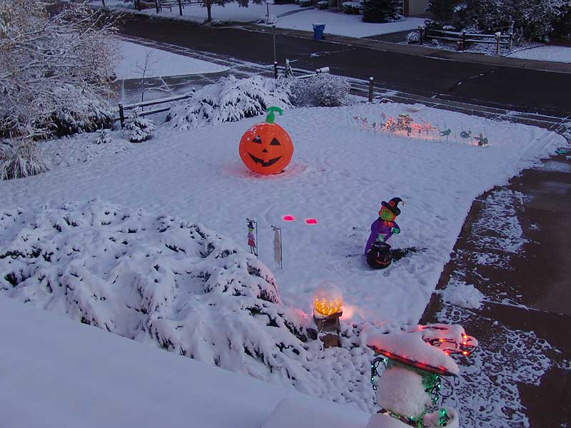 front yard snow