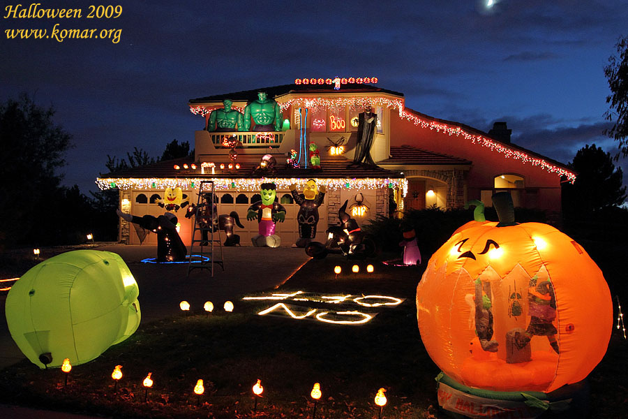 halloween house wide angle