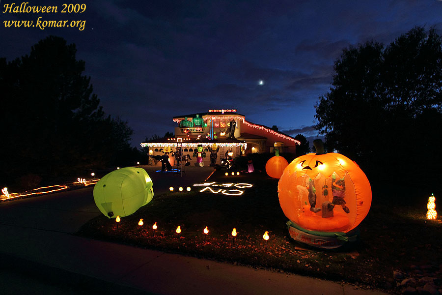 halloween house wide angle