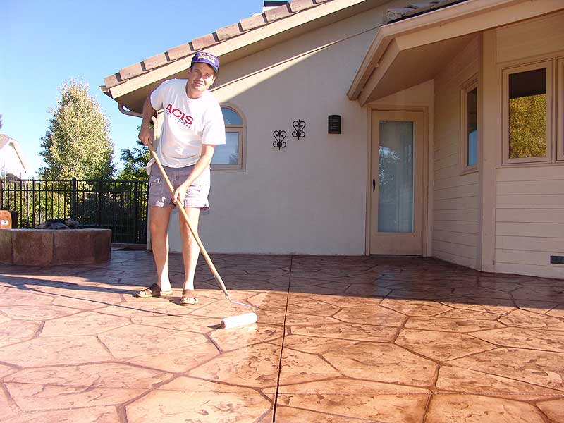 stamped concrete halfway