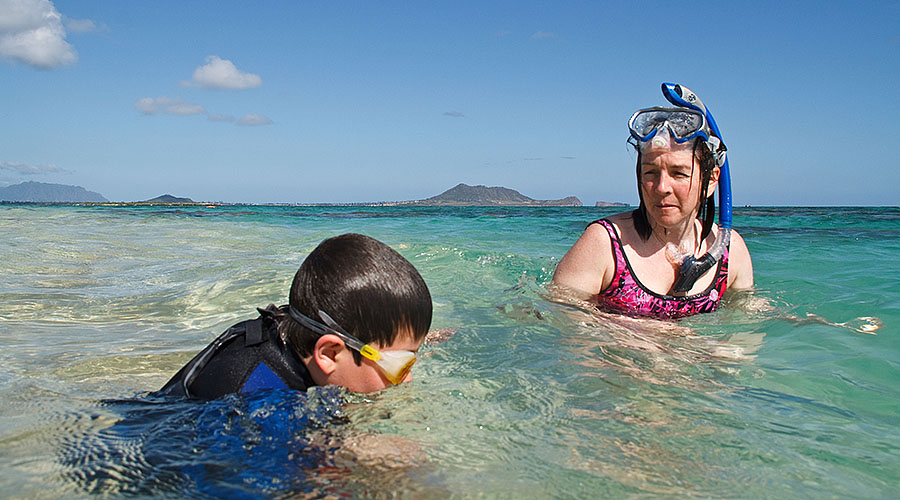 lanikai beach snorkel e