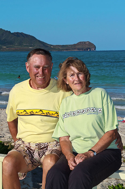 kailua hawaii beach mom dad 1