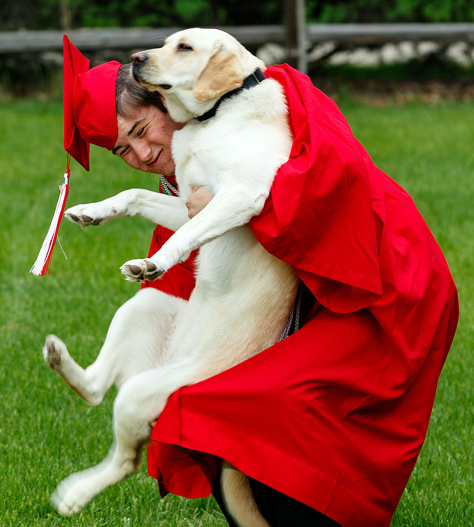 Bliss with Kyle at high school graduation 3