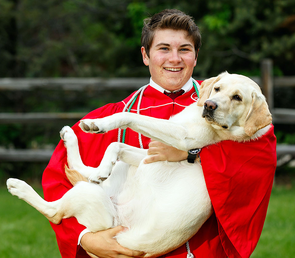 Bliss with Kyle at high school graduation 1