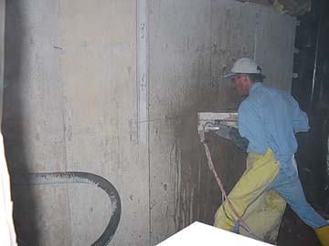 cutting concrete walls