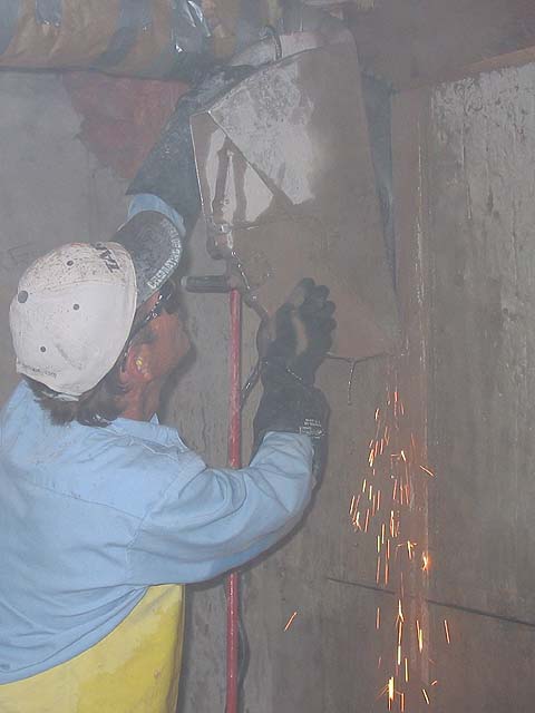 cutting concrete walls