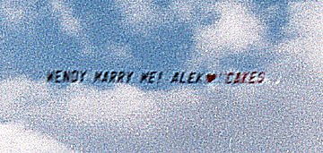 engagement proposal picture of airplane banner