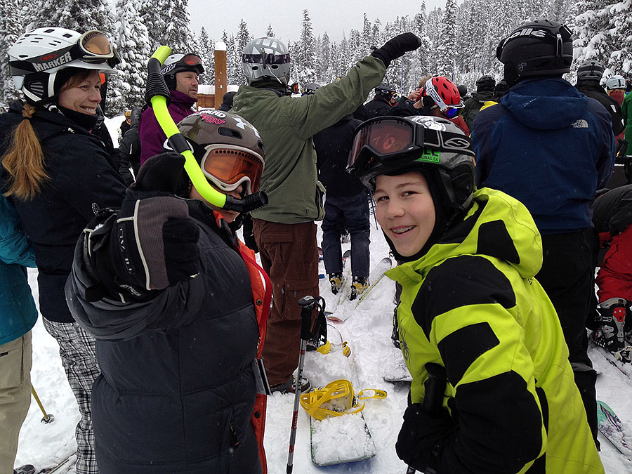 snorkel skiing Winter Park ready to go